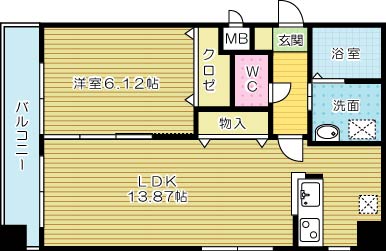 サンシャインⅢ 801号室 間取り