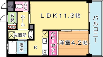 門司ポロニア 202号室 間取り