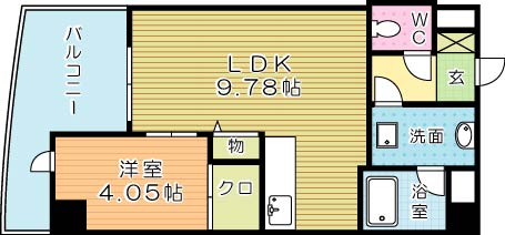 オリオンビル 401号室 間取り