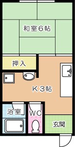 コーポ嵐山口 203号室 間取り
