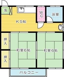 嵐山ハイツ 201号室 間取り