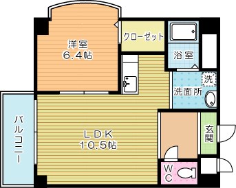 ＣｏＣｏメゾン（ココメゾン） 1001号室 間取り