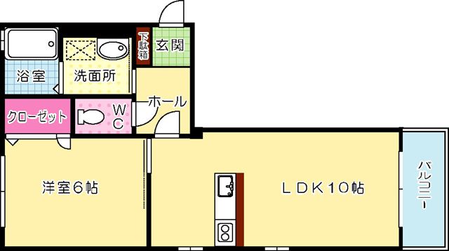 パル牧山 203号室 間取り