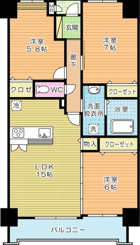 フォーストリングス竪町 602号室 間取り