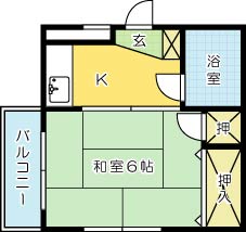 パレーシャル清水 405号室 間取り
