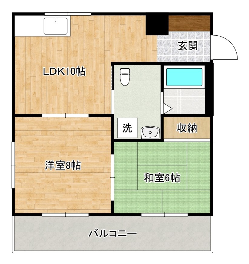 メゾンしらさぎ 204号室 間取り