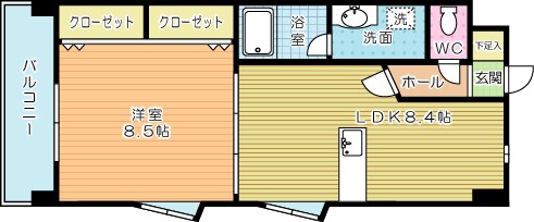 浅野ベイタワー 701号室 間取り