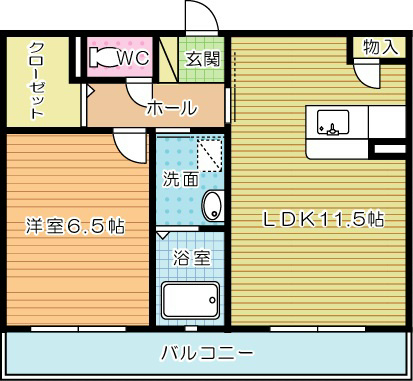 メイタイム　Ｃ棟 202号室 間取り