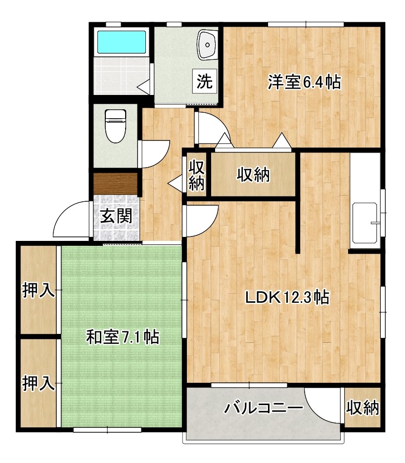 ヴァンスクエアー２０１０　Ａ棟 201号室 間取り