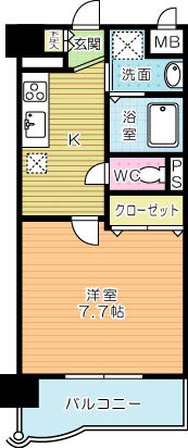 ニューシティアパートメンツ南小倉Ⅰ 604号室 間取り