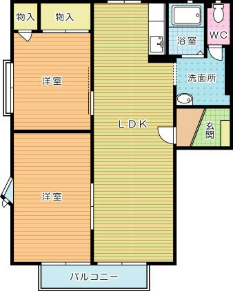 フレグランス常盤　Ｂ棟 201号室 間取り