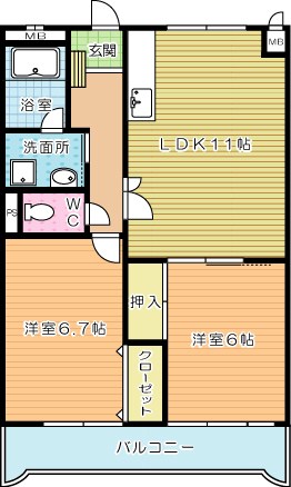 ルネッサンス宮ノ尾Ⅱ 602号室 間取り