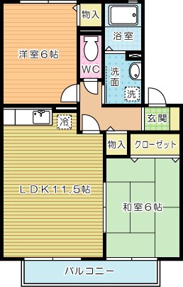 アネックス小原 105号室 間取り