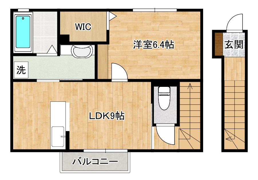 エスポワールモモ 205号室 間取り