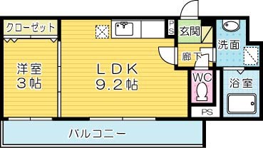 ガウディー 301号室 間取り