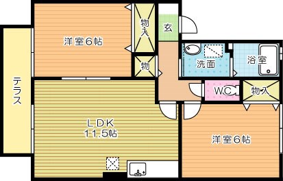 グランドメゾン 106号室 間取り