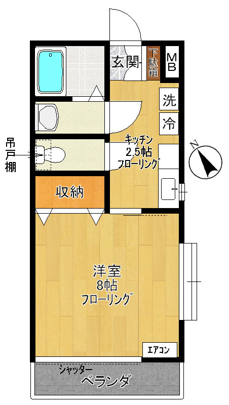 A-FLAT 301号室 間取り
