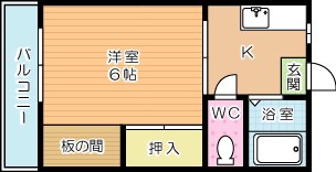 パナハイツ巴里 206号室 間取り