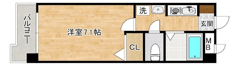 ハートピア鍛冶町 803号室 間取り
