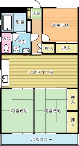 グレイスコート篠崎 301号室 間取り