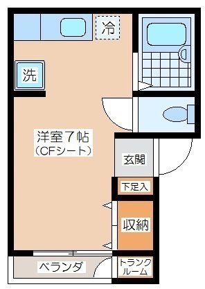 アティアスハイム 203号室 間取り