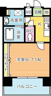 協和大手町ＢＬＤ 808号室 間取り