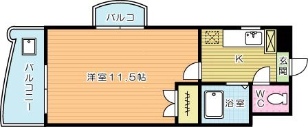 ロイヤルリージェント 408号室 間取り