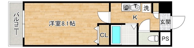 エルム白銀 202号室 間取り