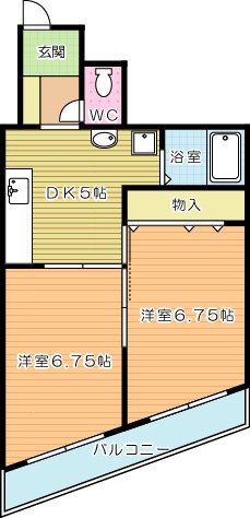 藤本ビル古船場 602号室 間取り