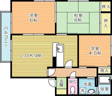 パラシオ赤坂 Ｂ棟 203号室 間取り
