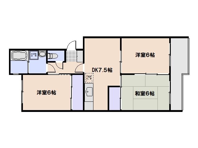 第1ビューハイツ 間取り図