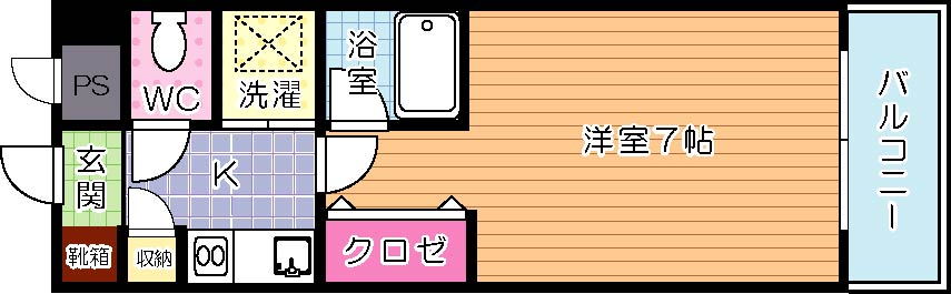 ダイナコート小倉城野 706号室 間取り
