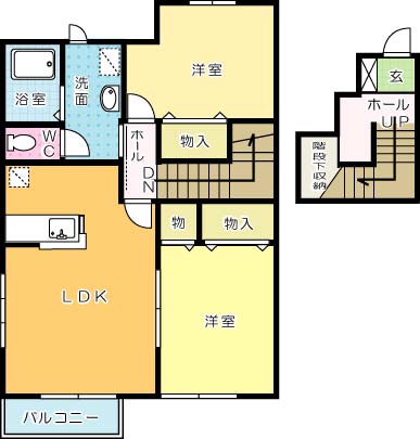 サザンヒルズＡ  202号室 間取り