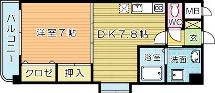 サンライズＫ 101号室 間取り