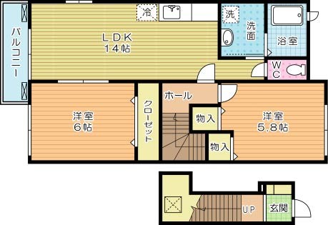 サンフラワーアベニューＤ 205号室 間取り