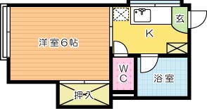 コーポフォンテーヌ　 201号室 間取り