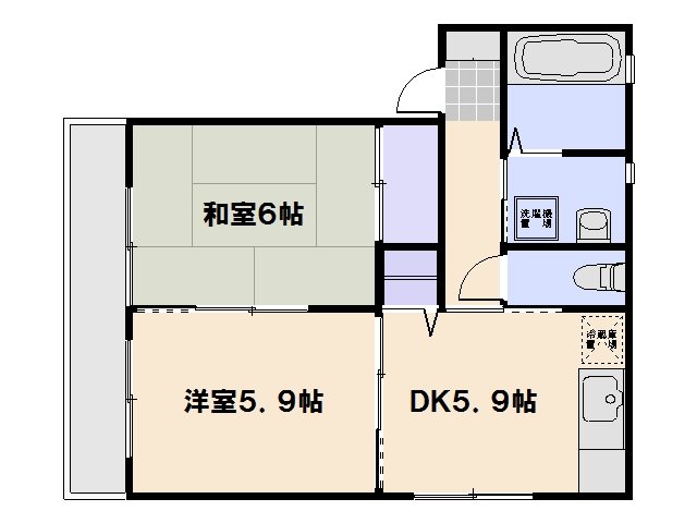 クレール五日市駅前　D棟 間取り