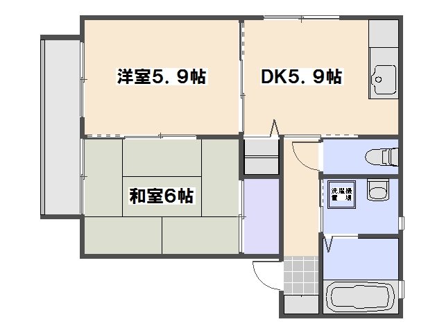 クレール五日市駅前　D棟 101号室 間取り
