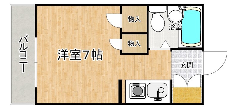 コーポ伊藤Ⅱ 104号室 間取り