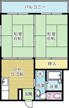シャトレ安部山 208号室 間取り