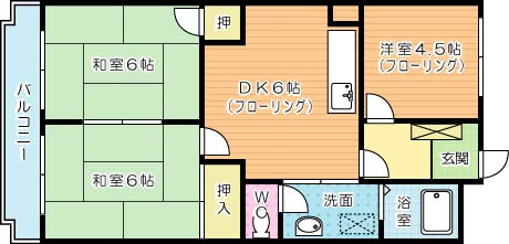 シャトレ中井  502号室 間取り