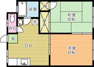 コーポ松本 201号室 間取り