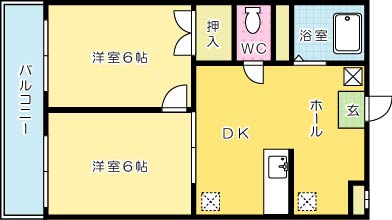 長浜ハイツ 105号室 間取り