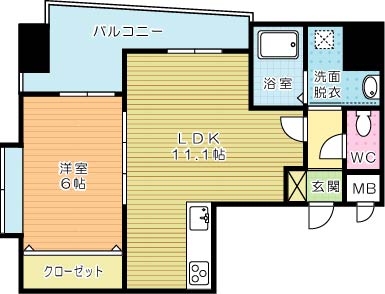 サンシャインマリンズ井堀 603号室 間取り