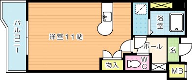 サンラビール小倉 406号室 間取り