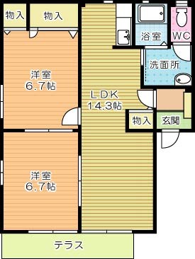 アヴェニールアージュ　Ａ棟 101号室 間取り