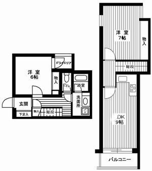 コスモ大泉学園 0106号室 間取り