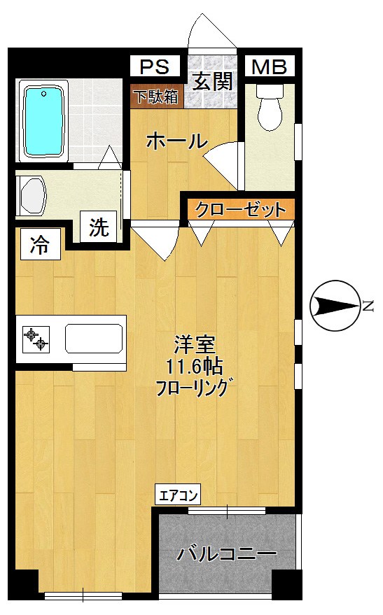 グリーンフォートII 305号室 間取り