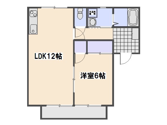 ディアス梶山 201号室 間取り