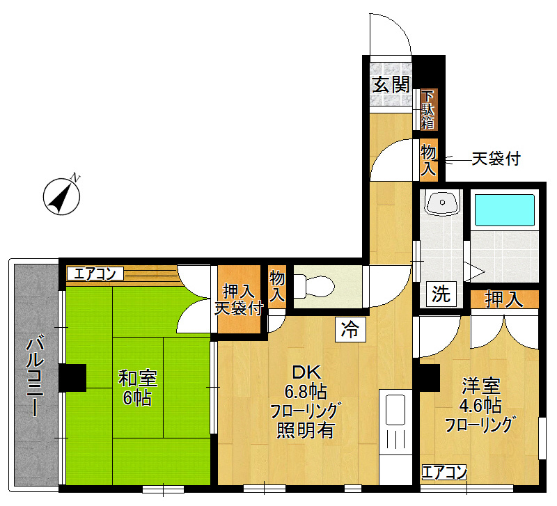 タウンハイツ稲田堤 303号室 間取り